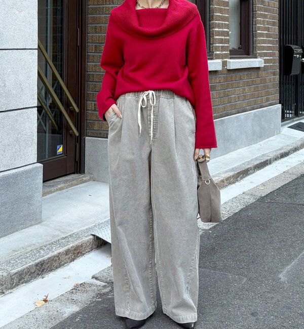  「コーデュロイワイドイージーパンツ」|チノ|