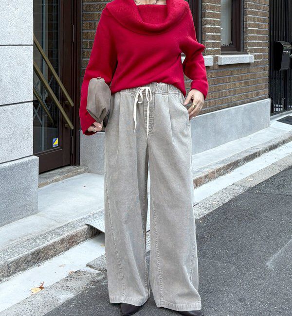  「コーデュロイワイドイージーパンツ」|チノ|