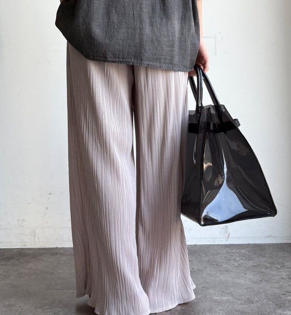  「【WEB限定】ランダムリブワイドパンツ」|チノ|