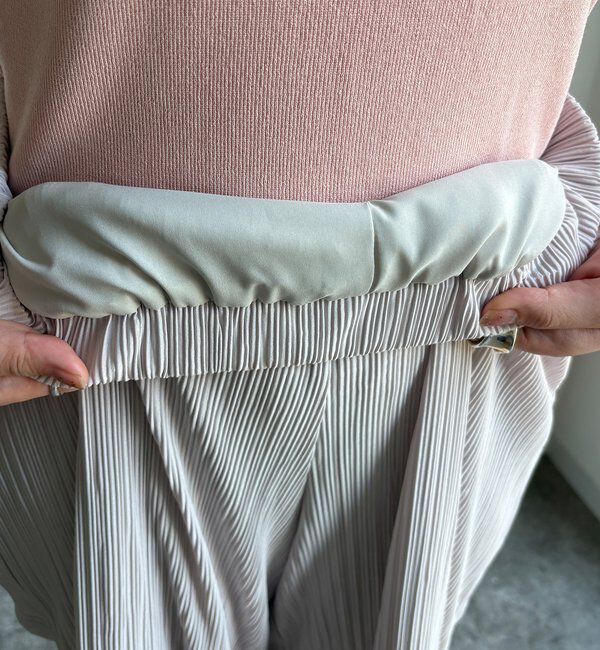  「【WEB限定】ランダムリブワイドパンツ」|チノ|