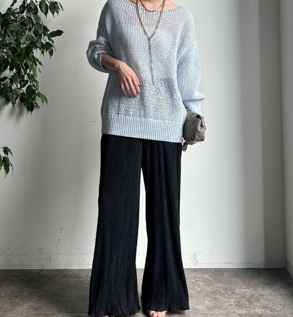  「【WEB限定】ランダムリブワイドパンツ」|チノ|