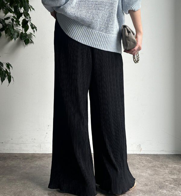  「【WEB限定】ランダムリブワイドパンツ」|チノ|