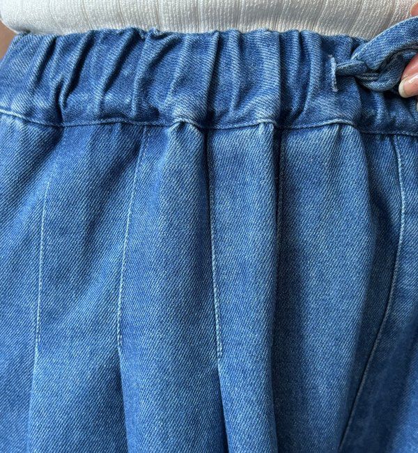  「【インフルエンサーOKOCHI企画】デニムタックイージーパンツ」|チノ|