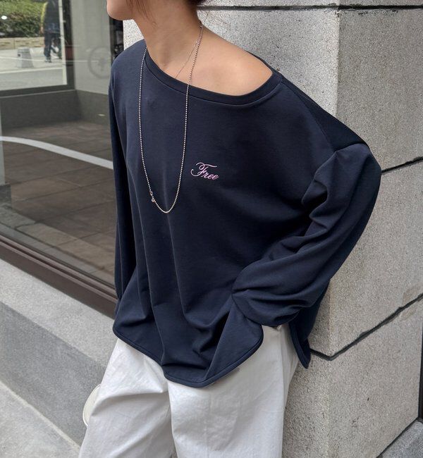  「【インフルエンサーSAKURA企画】ミニダンボールロゴロンTEE」|Tシャツ・カットソー|ネイビー