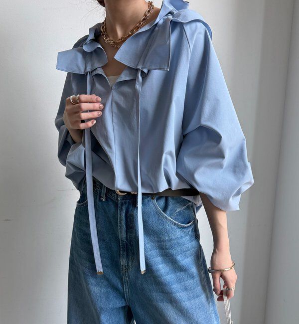  「ダブルフリルカラーブラウス」|シャツ・ブラウス|