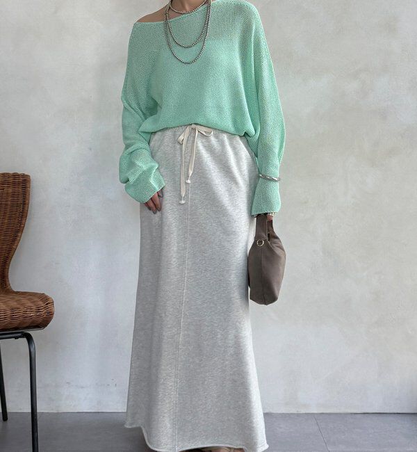  「裏毛ロングスカート」|スカート|