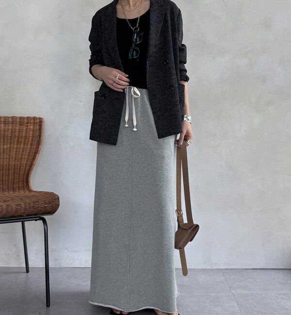  「裏毛ロングスカート」|スカート|