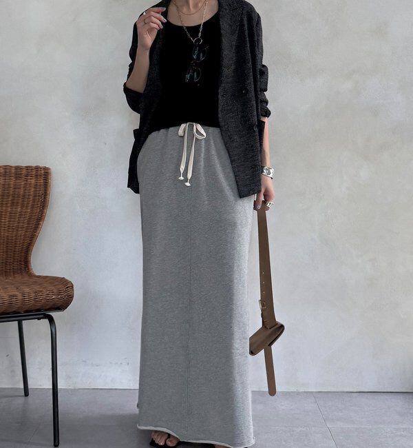  「裏毛ロングスカート」|スカート|