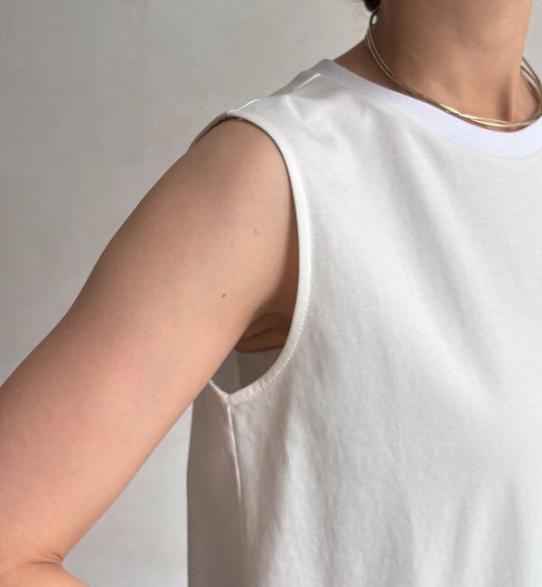  「異素材フリルチュニック」|Tシャツ・カットソー|