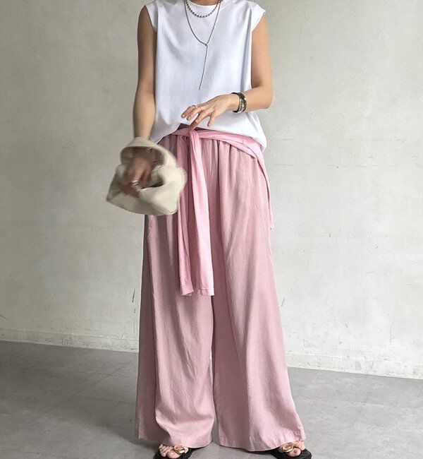  「裾切替ノーリスリーブプルオーバー」|Tシャツ・カットソー|