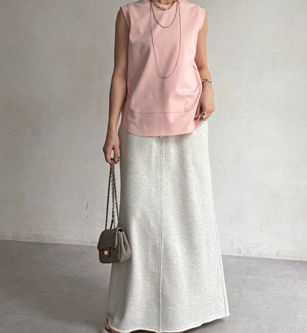  「裾切替ノーリスリーブプルオーバー」|Tシャツ・カットソー|