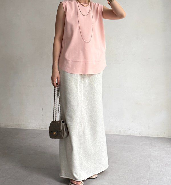  「裾切替ノーリスリーブプルオーバー」|Tシャツ・カットソー|