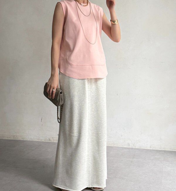  「裾切替ノーリスリーブプルオーバー」|Tシャツ・カットソー|