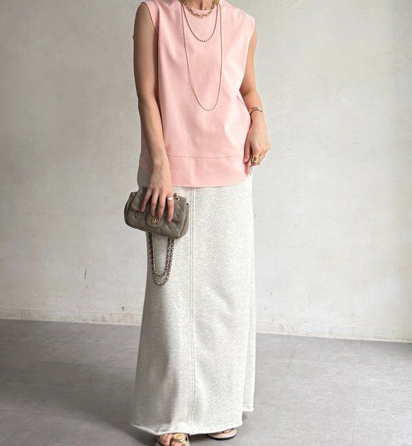  「裾切替ノーリスリーブプルオーバー」|Tシャツ・カットソー|