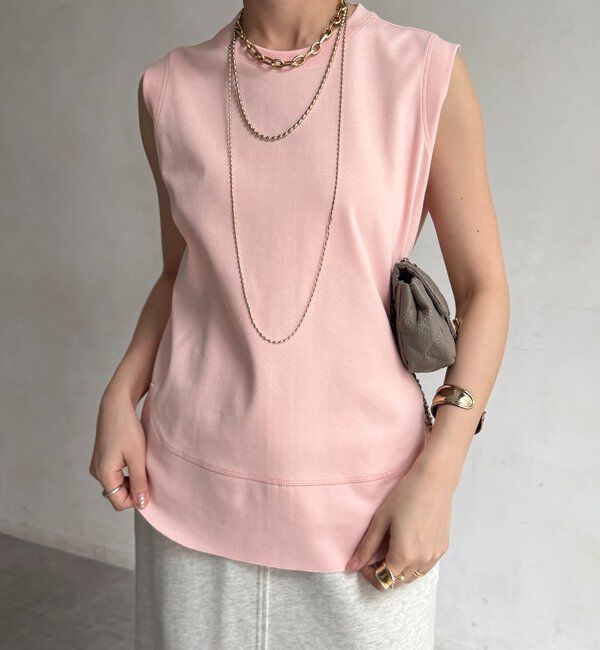  「裾切替ノーリスリーブプルオーバー」|Tシャツ・カットソー|