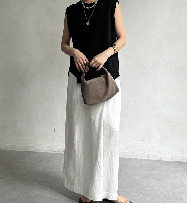  「裾切替ノーリスリーブプルオーバー」|Tシャツ・カットソー|