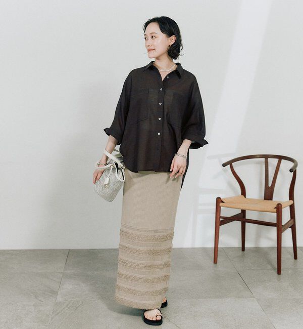  「予約【上品な透け感】メッシュドルマンシャツ」|シャツ・ブラウス|