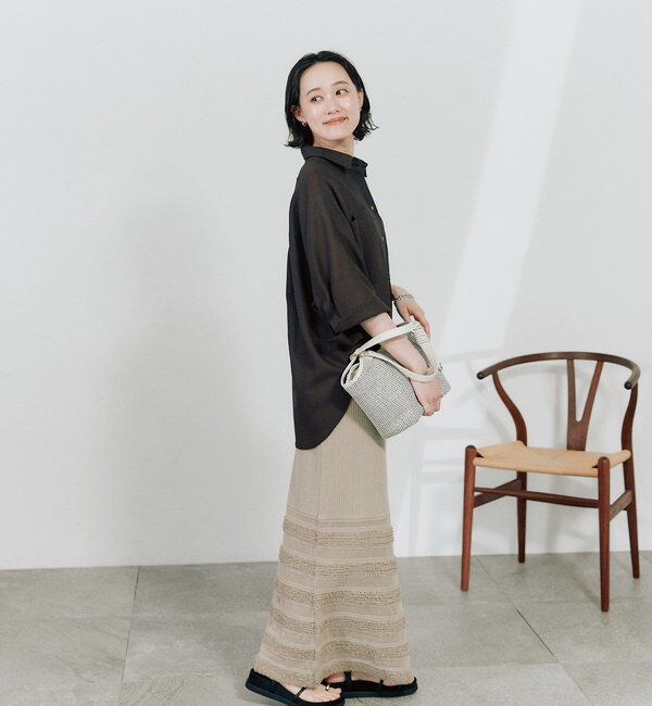  「予約【上品な透け感】メッシュドルマンシャツ」|シャツ・ブラウス|