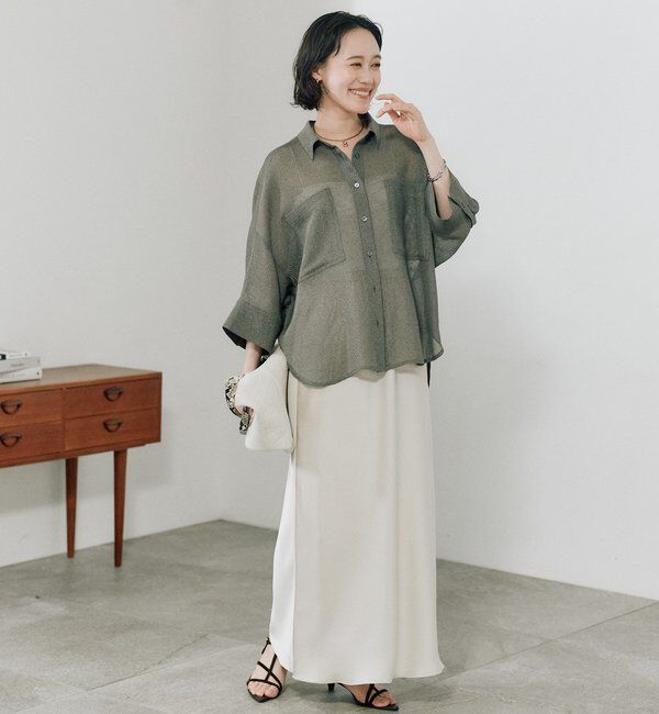  「予約【上品な透け感】メッシュドルマンシャツ」|シャツ・ブラウス|