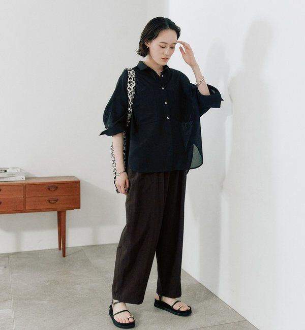  「予約【上品な透け感】メッシュドルマンシャツ」|シャツ・ブラウス|