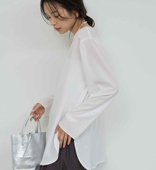  「ラウンドブラウスTee」|シャツ・ブラウス|