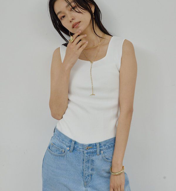  「スクエアネックタンク」|ニット・セーター|