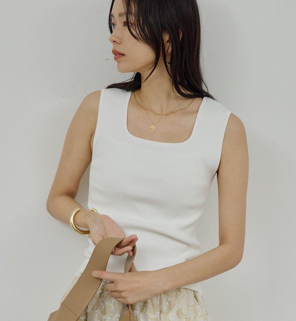  「スクエアネックタンク」|ニット・セーター|