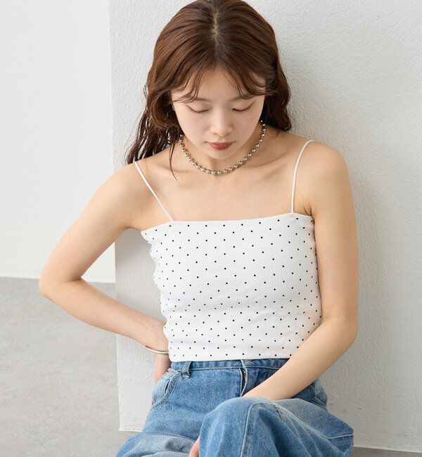  「【万能インナー/嬉しい6色展開】パット付きショートキャミソール2」|キャミソール|