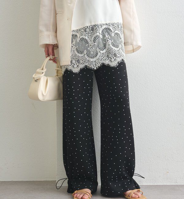  「裾ドロストスウェットパンツ」|チノ|