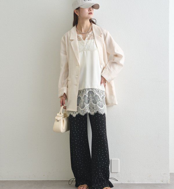  「裾ドロストスウェットパンツ」|チノ|