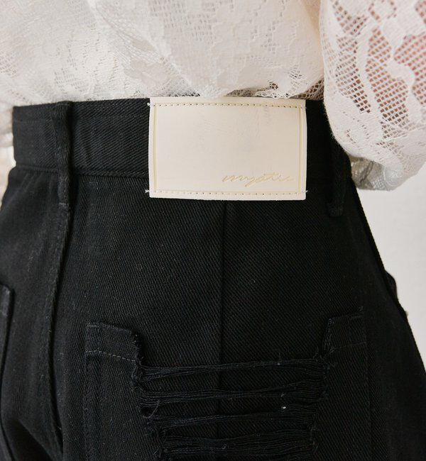  「クラッシュカーブパンツ」|デニム|