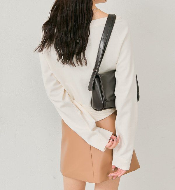  「ワイドネッククリアボタンカーディガン」|カーディガン|