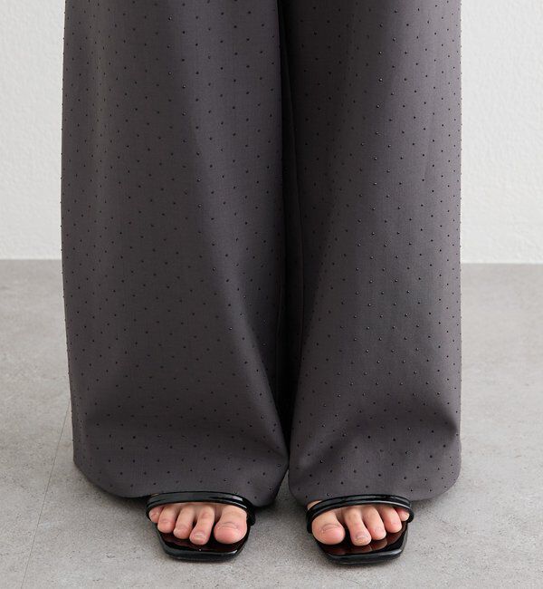  「ラインストーンWベルトパンツ」|チノ|