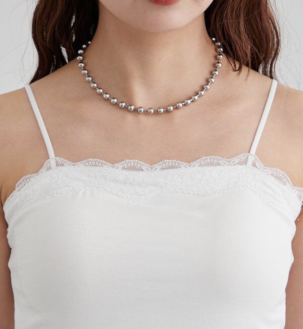  「パット付きフリルレースショートキャミソール」|キャミソール|