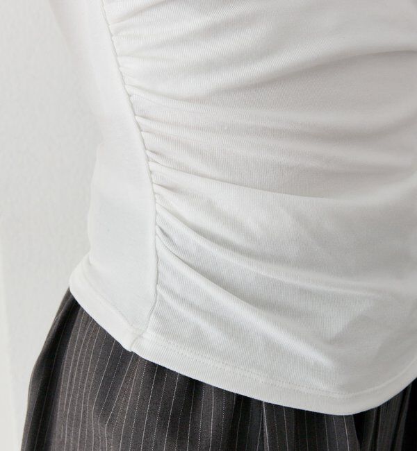  「パット付きサイドギャザーキャミソール」|キャミソール|