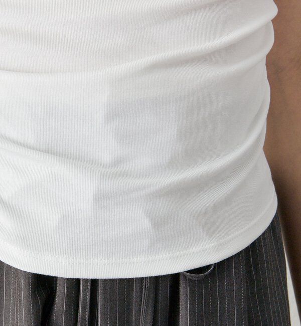  「パット付きサイドギャザーキャミソール」|キャミソール|