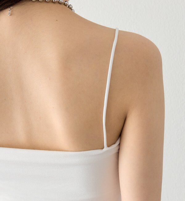  「パット付きサイドギャザーキャミソール」|キャミソール|