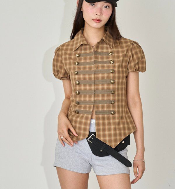  「ナポレオンパフスリブラウス」|シャツ・ブラウス|