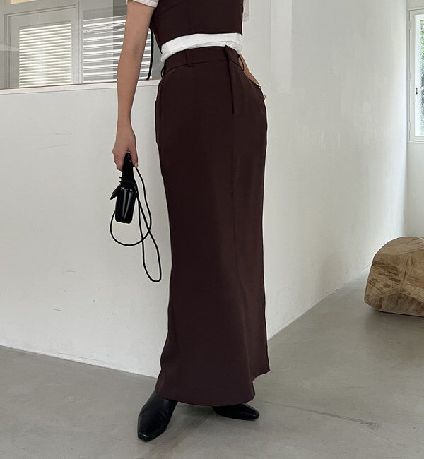  「【累計1万枚突破/全骨格◎/低身長サイズ】マキシIラインスカート」|スカート|