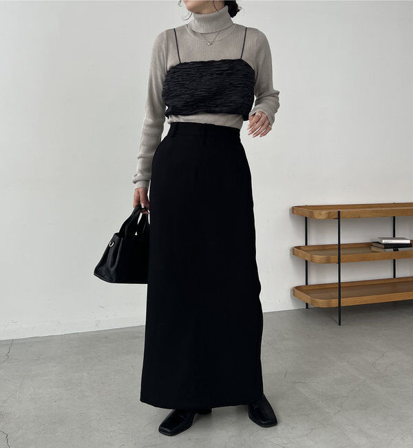 「【累計1万枚突破/全骨格◎/低身長サイズ】マキシIラインスカート」|スカート|