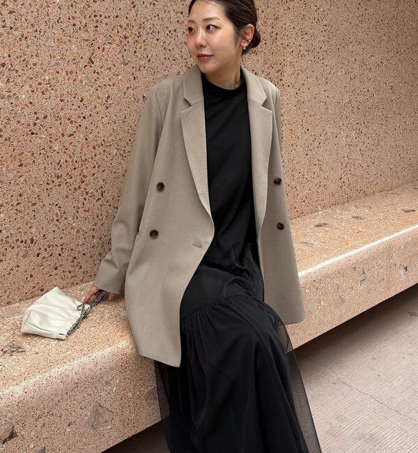  「【オケージョン/サイズ展開あり/人気につき再販】チュールハイネックワンピース」|ワンピース|