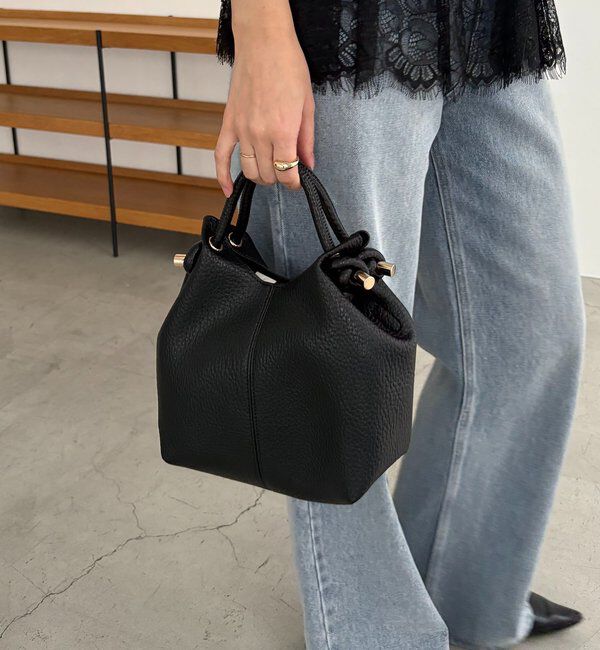  「ノットハンドルバッグ」|トートバッグ|ブラック