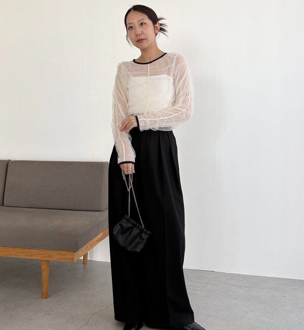  「チュールギャザーブラウス」|シャツ・ブラウス|