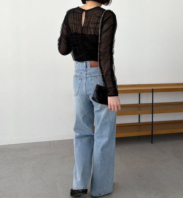  「チュールギャザーブラウス」|シャツ・ブラウス|