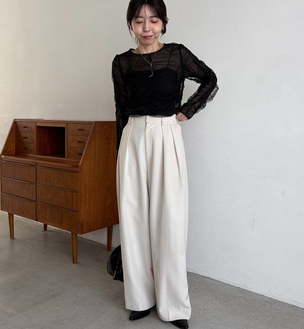  「チュールギャザーブラウス」|シャツ・ブラウス|