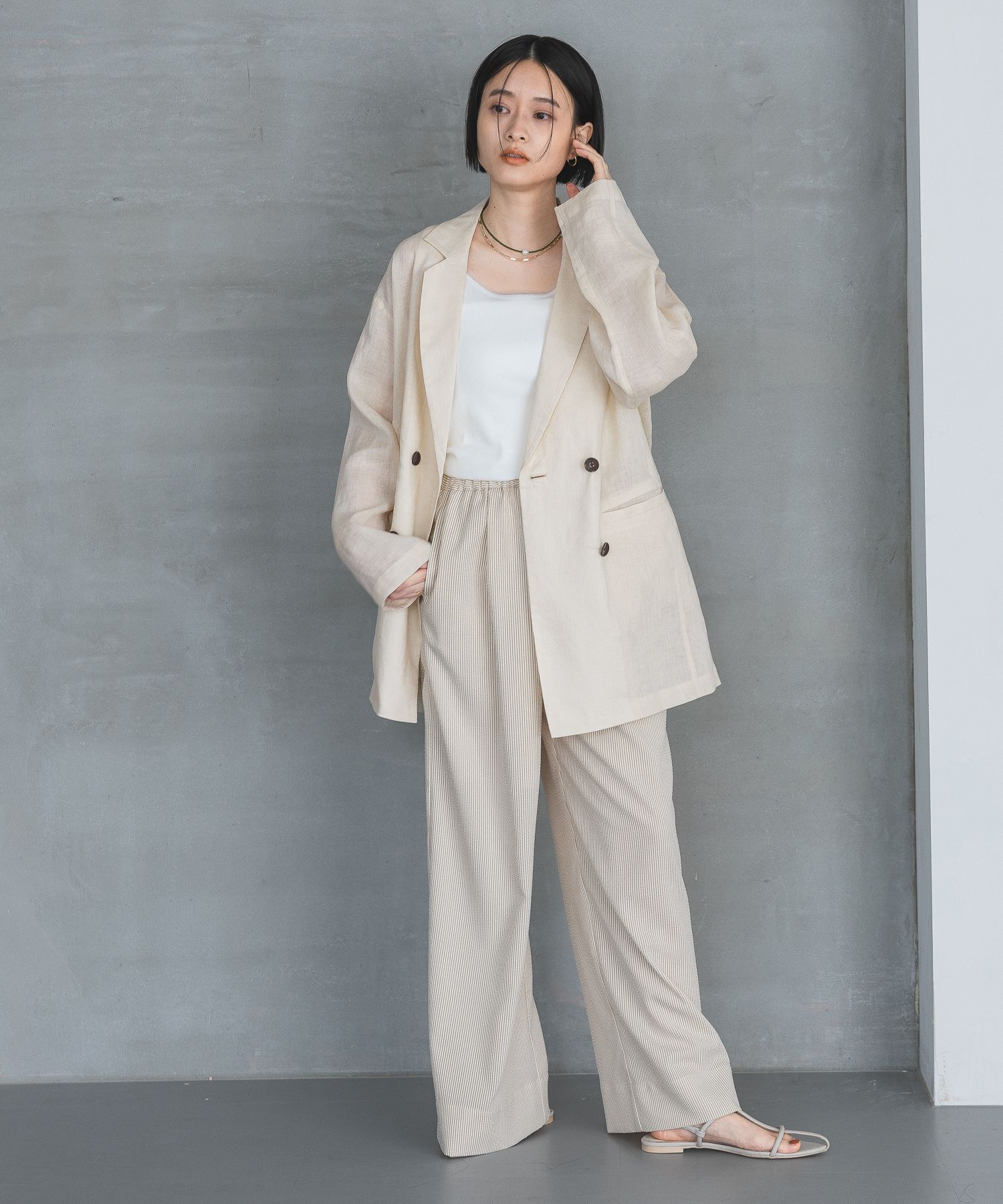 A part by 「ルランゼフィールWジャケット」|テーラードジャケット|ベージュ