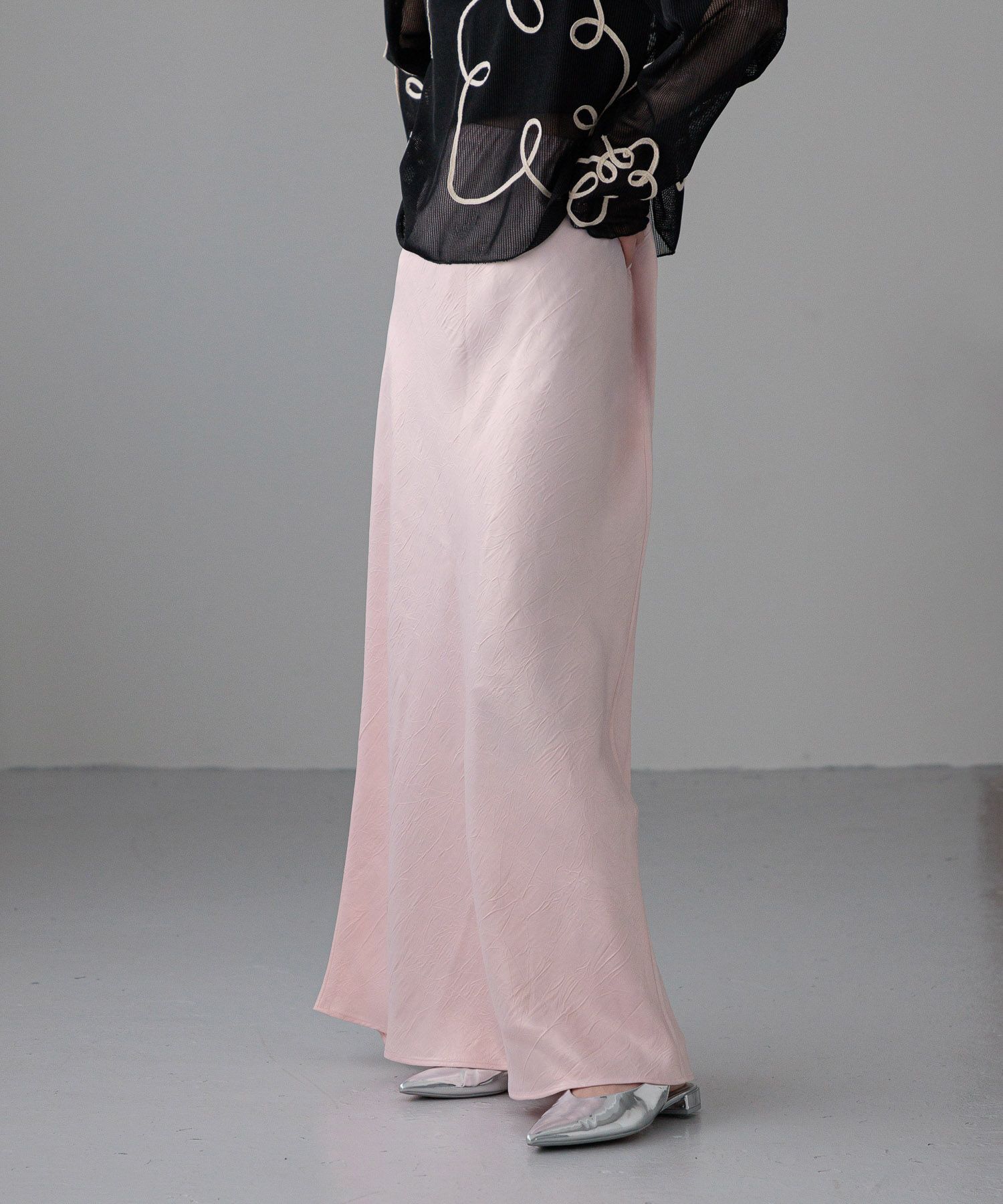 LOWRYS FARM「ストレッチサテンスカート」|スカート|PNK5