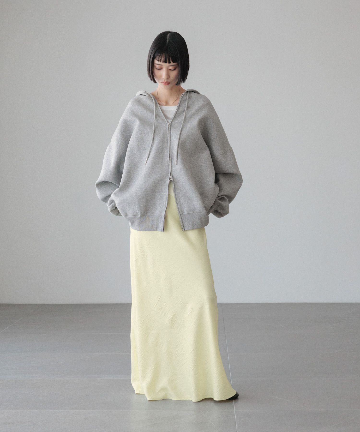 LOWRYS FARM「ストレッチサテンスカート」|スカート|