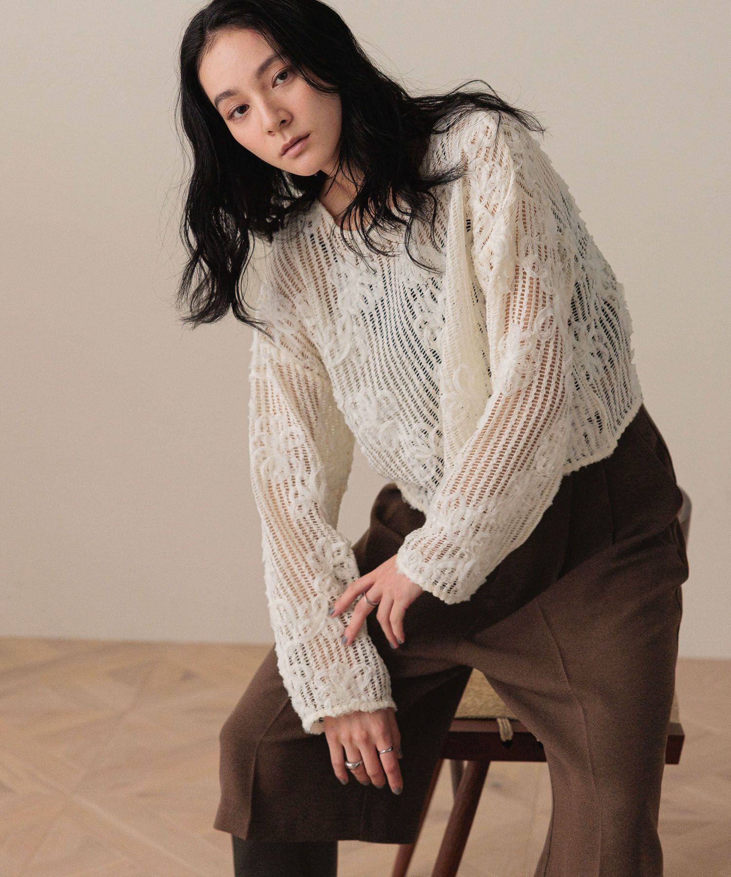 LOWRYS FARM「３ＤレースプルオーバーＬＳ」|Tシャツ・カットソー|NTL