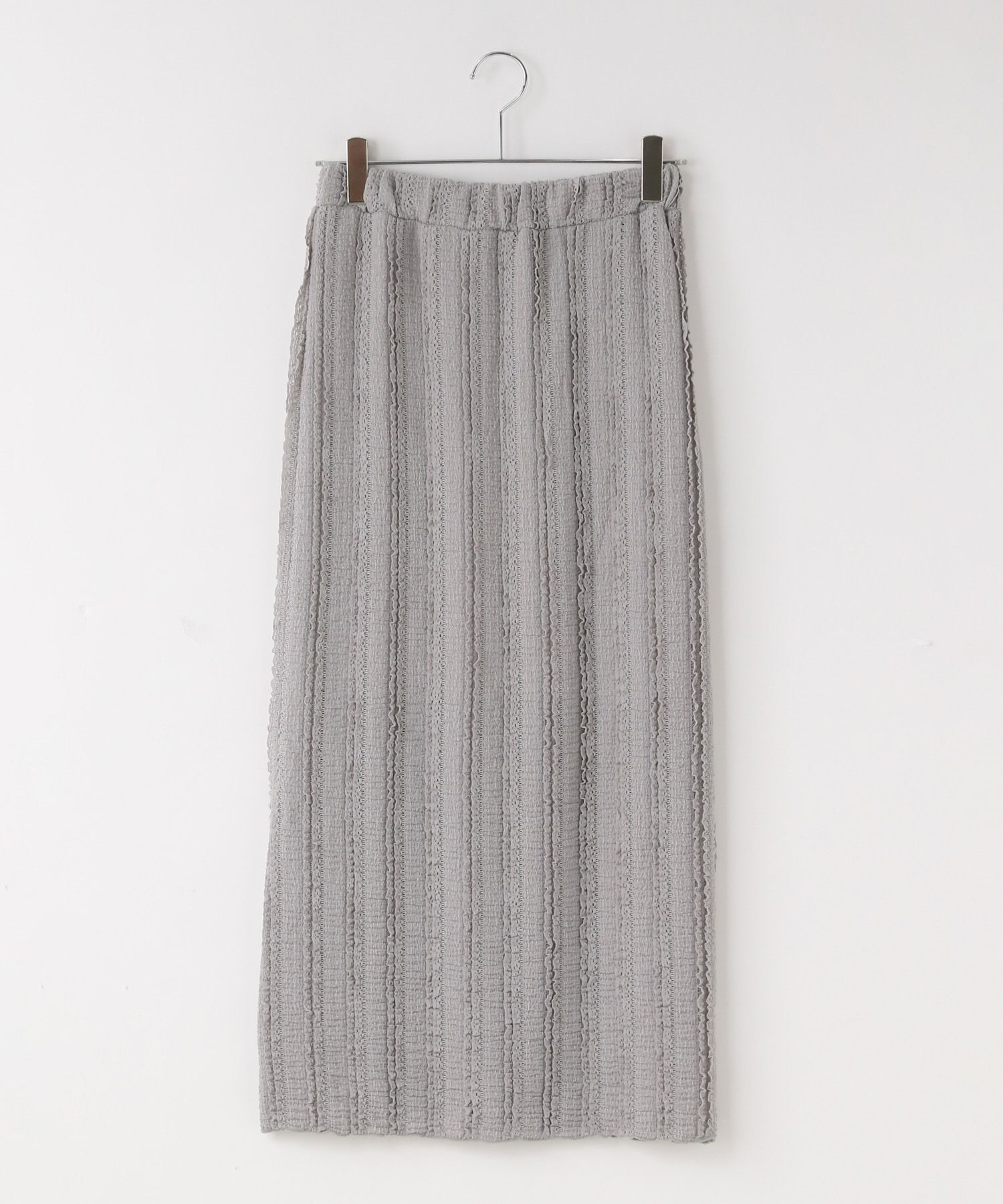 LOWRYS FARM「チビフリルカットタイトスカート」|スカート|GRY5